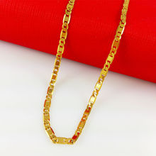 2014 New 24k Gold Necklaces Shiny Hot Sale Free Shipping Fine Accessories Fashion Men’s Jewlery Wholesale B029
