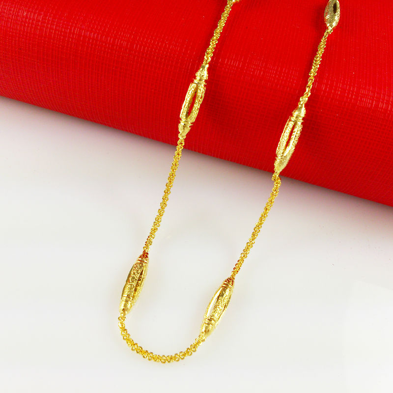 2014 New 24k Gold Necklaces Hot Sale Fashion Men s Jewlery High Quality Free Shipping Fine