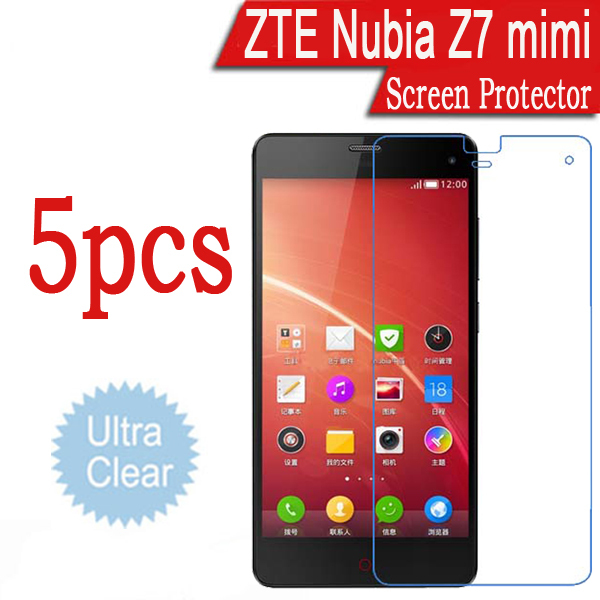 2014 accessories 5X Original ZTE Nubia Z7 mini Z7mini Guard LCD Clear Cellphone Screen Protector Film