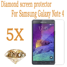5x original phone Diamond N9106V LCD Screen Protector Guard Cover Film For Samsung Galaxy Note 4 Note4 N910,Send With Tracking