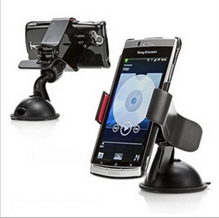 Universal 360degree spin Car Windshield Mount cell mobile phone Holder Bracket stands for iPhone6 5S 4S