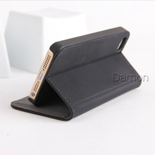 Cashmere Leather Cell Phones Cover For Apple iPhone 5 5S Case Flip Stand Leather Cover For