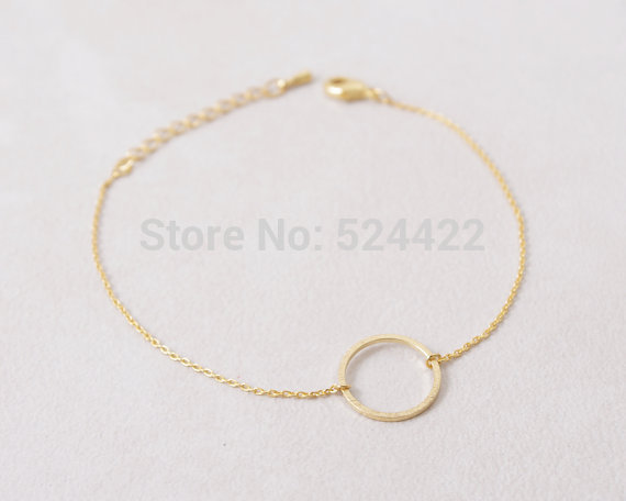 Min 1pc Open Circle Bracelet in gold and silver SL007