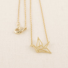 12pcs lot 3 Colors Free Collocation 18k Gold Silver Rose Gold Origami Crane Jewelry Necklace
