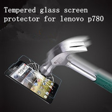 1pcs High Quality New Arc Tempered 0.26mm Glass Screen Protector Protective Film For Lenovo P780 Steel films With package #222