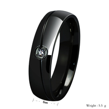 minorder 10 mens jewelry black rhinestone rings stainless steel wedding ring fashion engagement ring hot sale