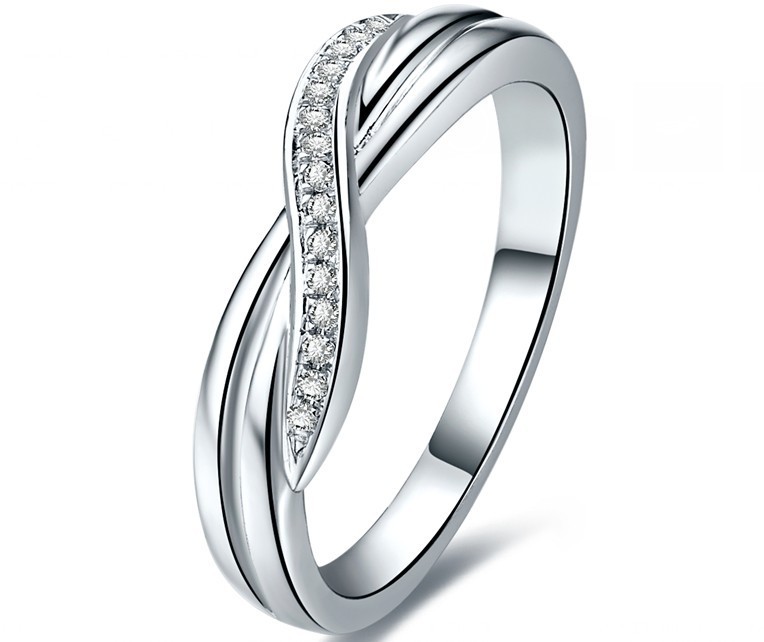 Elegant-Torque-arm-Smooth-lines-ring-Sterling-Silver-18k-White-Gold ...