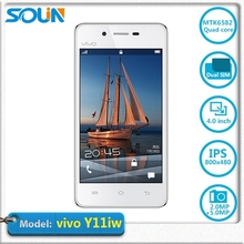 Hot selling Original  Vivo Y11iw Android OS V4.1.2 MTK6582M 4inch quad core dual sim mobile phone