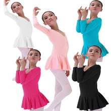 Retail Long sleeved Ballet Tutu Skate Dance Birthday Party Skirt Dress Pink White Black Blue Hotpink