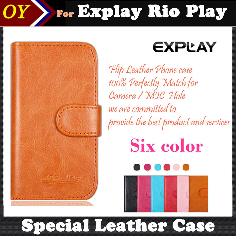 Explay Rio Play Case Dedicated Anti slid Flip Vintage Crazy Horse Leather Smartphone Cover Case For