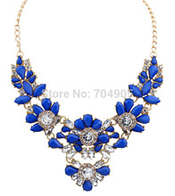 Jewelry Wholesale New High Quality Jewelry Fashion Women Color Crystal Statement Collar Necklace Necklaces Pendants NJ