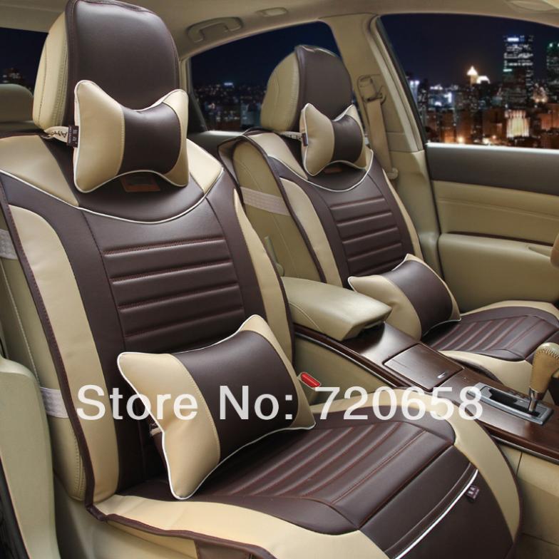 2014 fashion leather upholstery leather car seat Cover four seasons cushion Full set Wholesale High Quality
