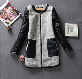 Женская одежда из шерсти Plaid Pu Leather Patchwork Woolen Blended Winter Coat Jacket Women Pu AS1703 Women Coats Winter 2014 Women Coat Wool
Женская одежда из шерсти Plaid Pu Leather Patchwork Woolen Blended Winter Coat Jacket Women Pu AS1703 Women Coats Winter 2014 Women Coat Wool