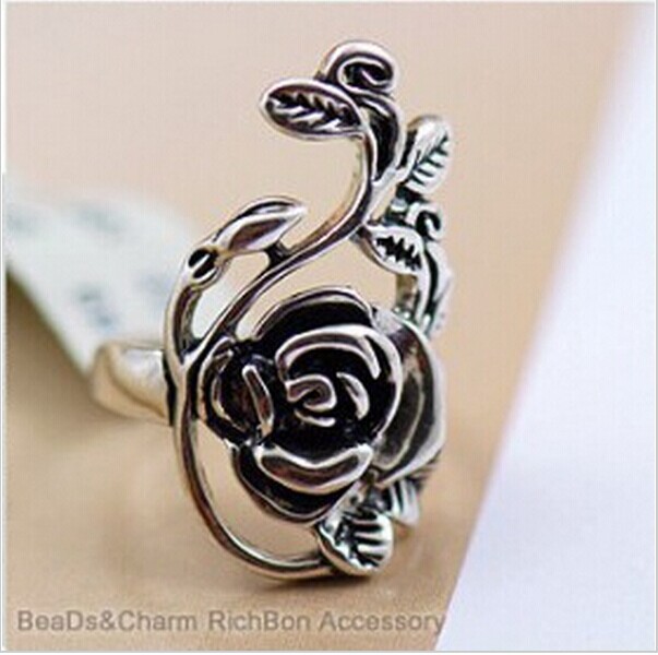 European and American jewelry personalized rings vintage roses CRD44