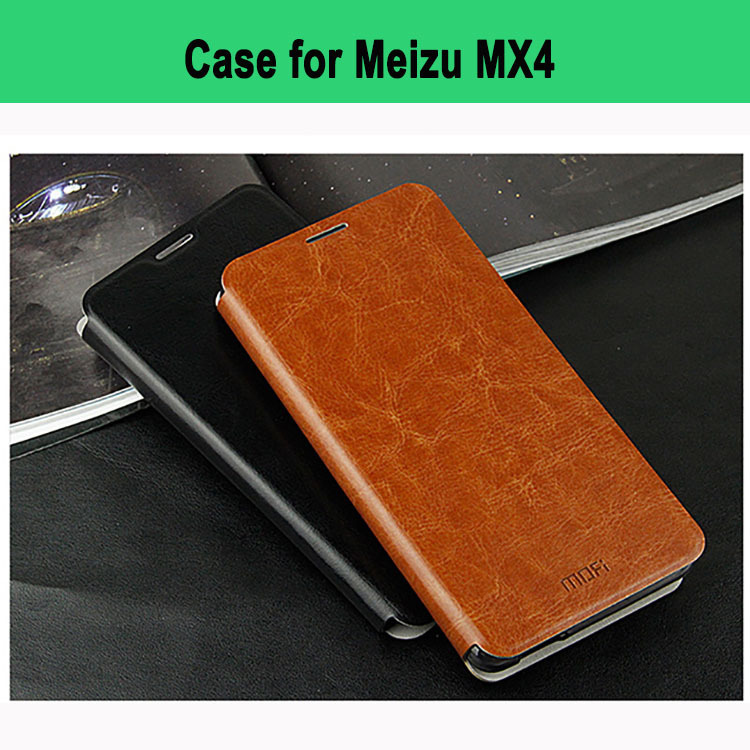 Mofi Flip Leather Case for Meizu MX4 MTK6595 Octa Core Cell Phone Stand Cover 4 Colors