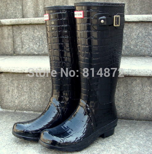 Fashion Rubber Shoes Women Boots Rain Boots Flat Shoes Rainboots ...