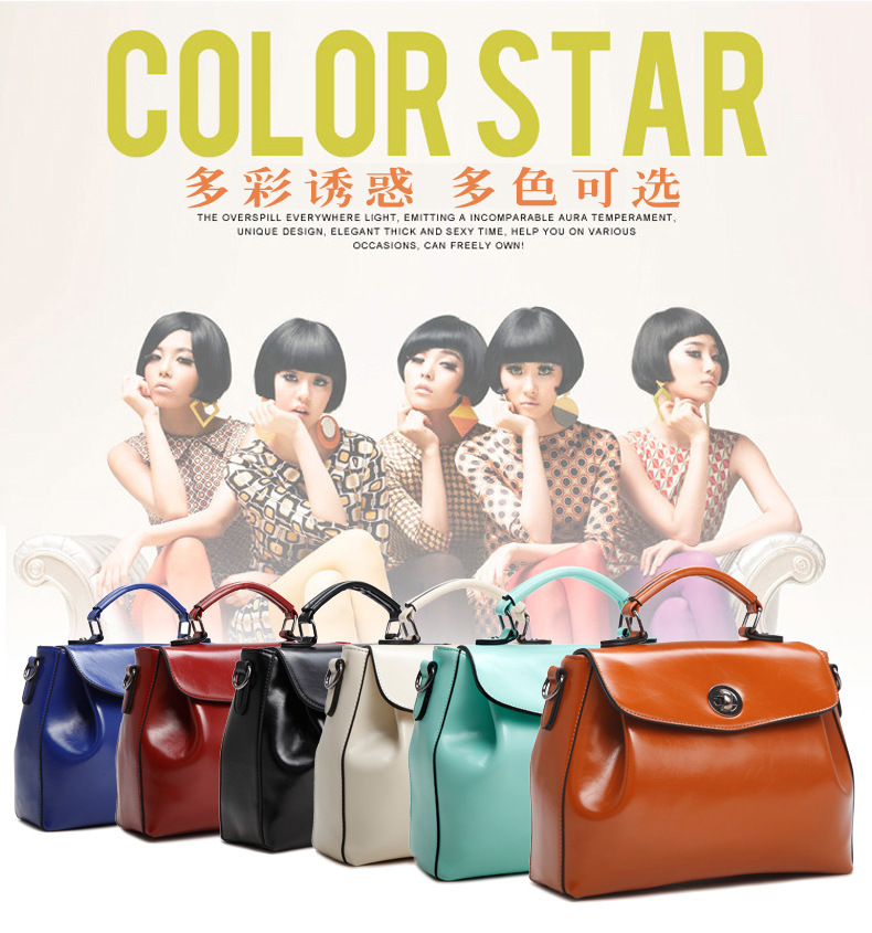 2014 women messenger bag new women handbag fashion genuine leather bag portable shoulder bag cross body