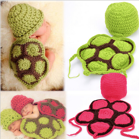 Baby   Newborn beanie Set Crochet Beanie Knit Turtle hat Clothes outfit Clothes Outfit Hat