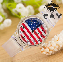 New Arrival Cheap US national flag UK national flag Pattern Children Watches Fashion Kids Wristwatch for Gift