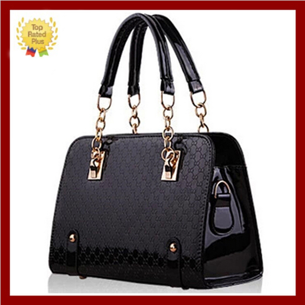 2014 New women leather handbags female shiny messenger bags shoulder bag women famous brands bolsas femininas