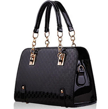 2014 New women leather handbags female shiny messenger bags shoulder bag women famous brands bolsas femininas