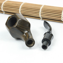 Hot Sale Fashion New Ebony Wooden Smoking Pipe Bent Type Handmade Tobacco Smoking Pipes FUTING 1320