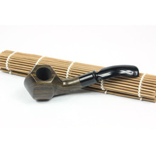 Hot Sale Fashion New Ebony Wooden Smoking Pipe Bent Type Handmade Tobacco Smoking Pipes FUTING 1320