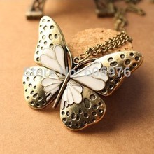 Newest Arrival High Quality Butterfly Design Women Drip Necklace  2014 Fashion Women Jewelry vintage Pendant Necklace
