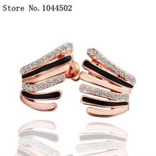 3 pairs/lot E395 Nickle Free 18K Real Gold Plated EAR ornaments