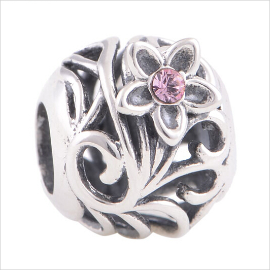 Flowers Designed Sterling Silver Jewelry Pink Tourmanline Jewlery Fine Jewelry Free Shipping YZ240
