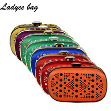 2014 Closure Hard Case Chain Strap Fashion Handbag Clutch New Shoulder Messenger Women’s Satin Evening bag