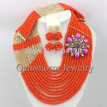 Gorgeous Dubai Gold Jewelry Set Wedding Crystal Beads Jewelry Set Mix Styles Beads Sets Free Shipping