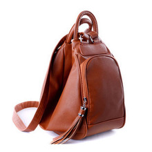 2014 New Three-function women Backpack Leisure Shoulder Bag women travel bag PU Leather women bag Tassel handbag +free shipping