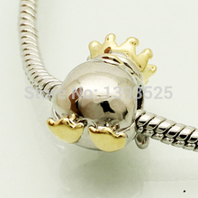 2014 Prince of genuine gold plated silver color beads fit Pandora bracelets penguin charm bracelets and