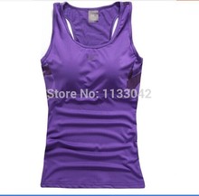 New yoga female sports shirt vest running fitness yoga sports vest Blue free shipping Free shipping