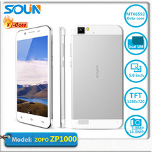 5.0 inch ZOPO ZP1000 MTK6592 Octa Core Cell Phones 1.7GHz IPS Capacitive Screen 1280×720 1GB/16GB 14.0MP Android 4.2