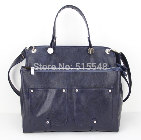 H065 PU leather shoulder bag women messenger bag 12 different colors Interior Structure 3 small pocket
