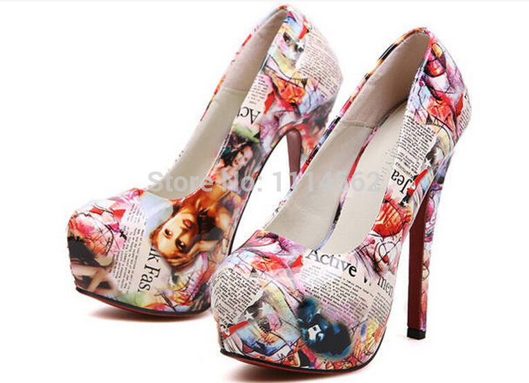 2015 High Quality Red Wedding Shoes For Women Prom Evening Party Dress Women Lady Bridal 14