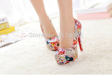2015 High Quality Red Wedding Shoes For Women Prom Evening Party Dress Women Lady Bridal 14