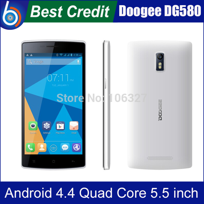 New Original Doogee KISSME DG580 Android 4 4 5 5 Inch MTK6582 Quad Core mobile Phone