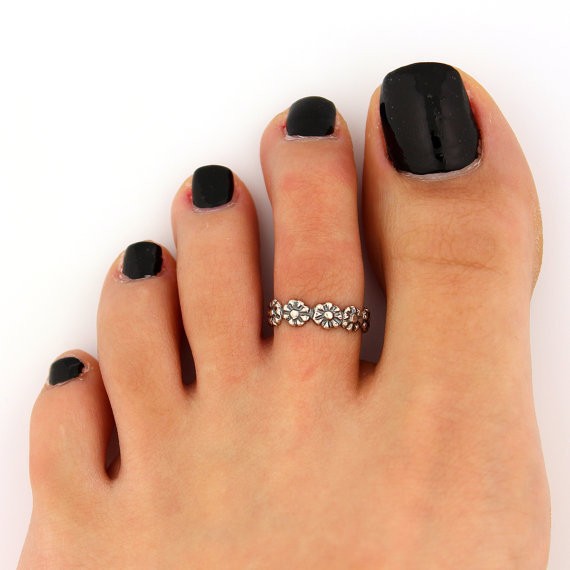 Celebrity Fashion Simple Retro Flower Design Adjustable Toe Ring Foot Jewelry 3pieces lot Retail Free Shipping