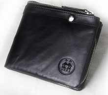 Men s Smooth grain leather Horizontal Long wallets with a Zipper Removing bag for iphone6
