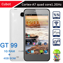 Original Phone Cubot GT99 4.5 Inch 720P IPS Screen Android 4.2 MTK6589 Quad Core Celulares Cell Phones Unlocked Mobile Phone