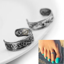 2Pcs Simple Design Size Adjustable Toe Ring Spring Summer Foot Beach Jewelry