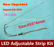 NEW 455mm Adjustable brightness led backlight strip kit 20 1inch ccfl led bakclight Free shipping