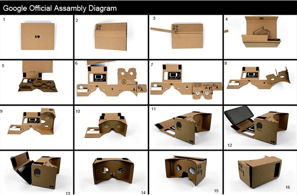 Схема vr очков из картона