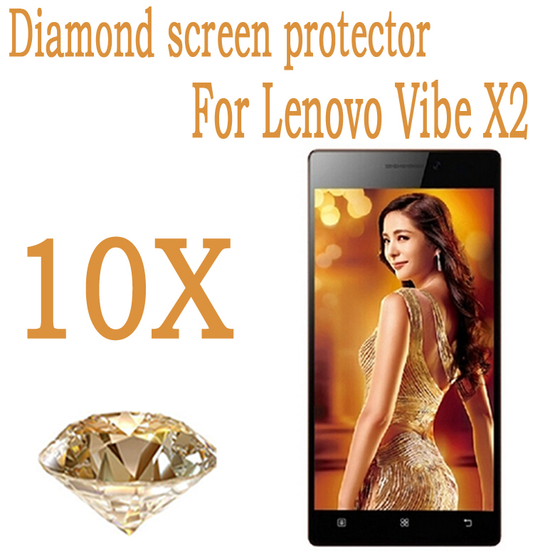 High Quality 10pcs Mobile Phone lenovo x2 Diamond Screen Protector film with Cleaning Cloth Hot Sale