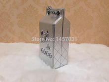 cc Milk cartons metallic cosmetic case 2014 Winter Messenger Bag name brand women bag