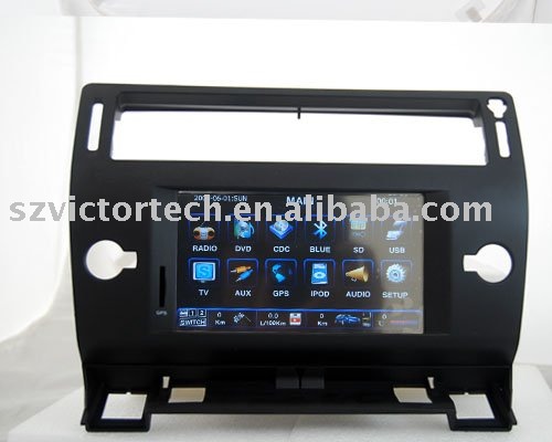 7 inch special car DVD player for CITROEN C4/C-Quatre/C-Triumph with GPS BT IPOD TV(Hong Kong)