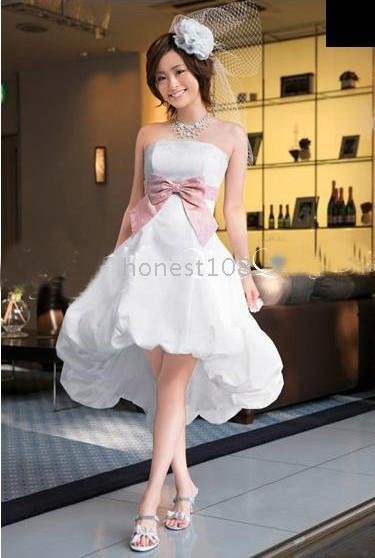 Custom All Size short wedding dress Sheath Column Taffeta Wedding Dresses 